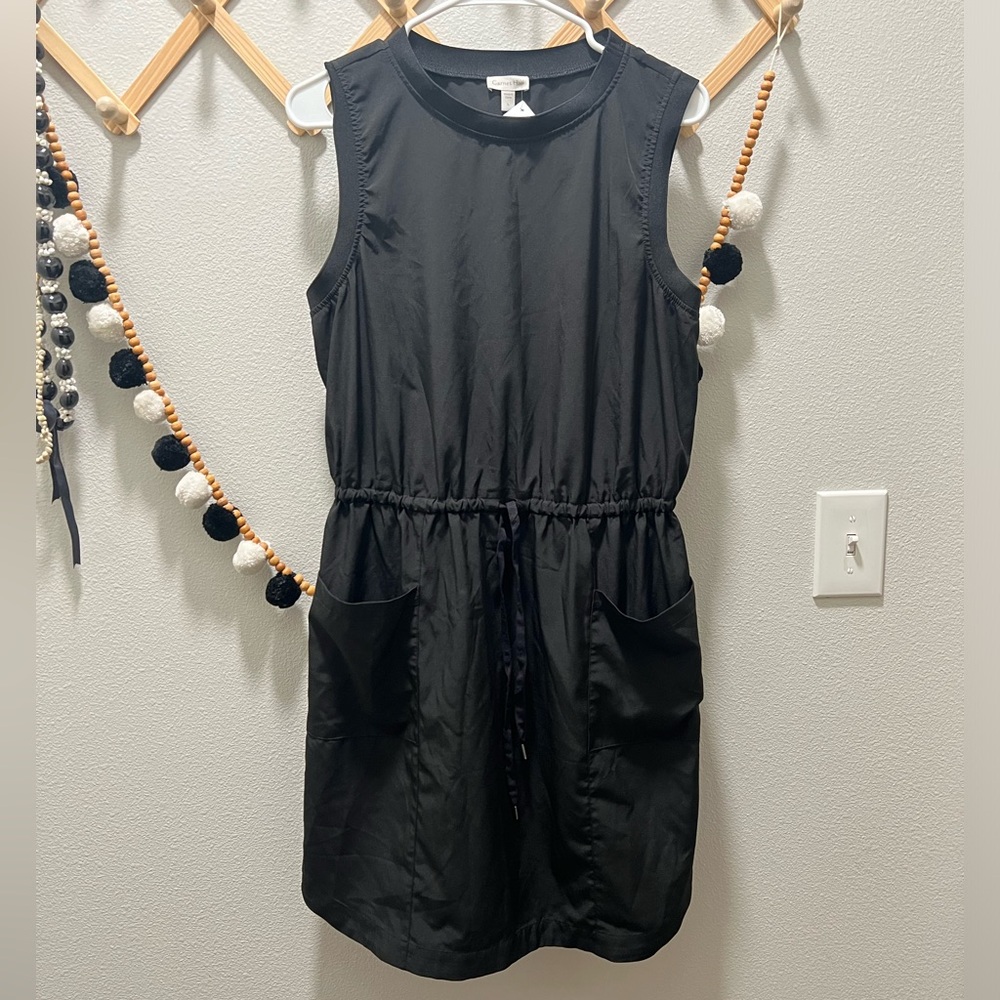 Garnet Hill Recycled Tye-waist Dress